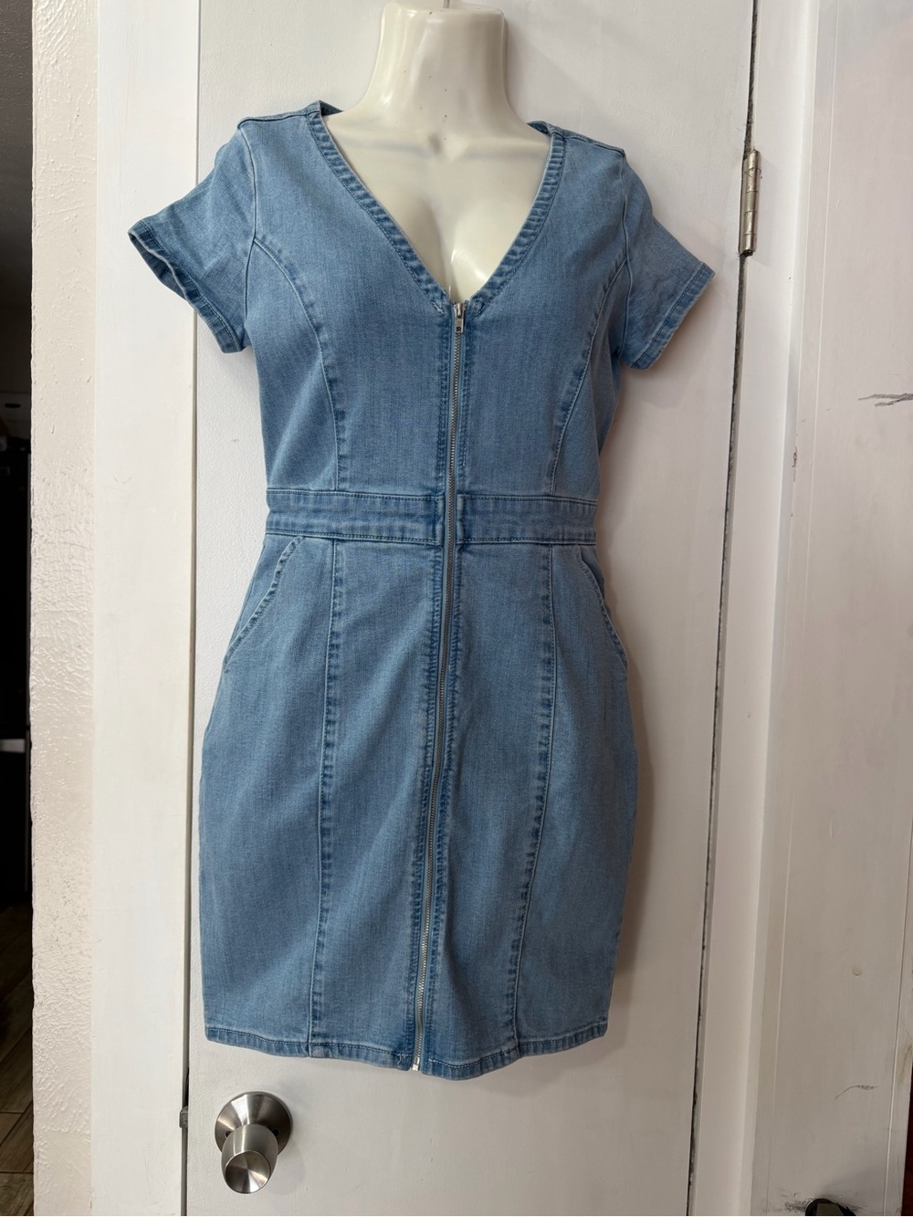GUESS Denim Mini Dress Size Medium Like New
